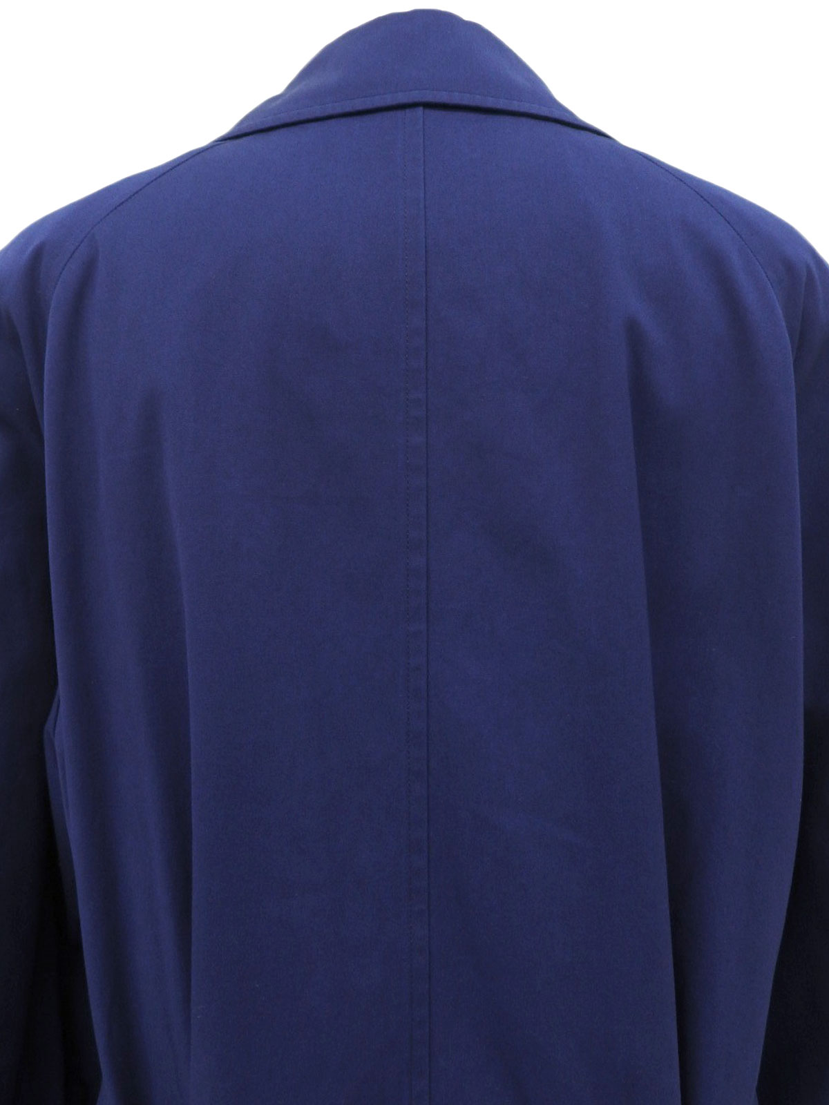 Logo Button Trench Coat Blue