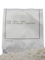 2006 Stripe Pattern Logo Plate Cardigan in White/Navy