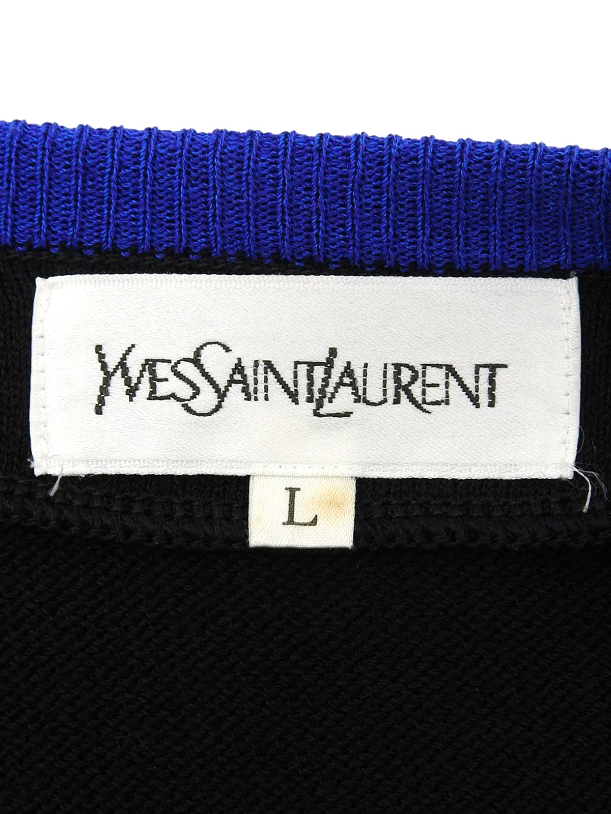 ウールニットジャケット ブラック/ブルー