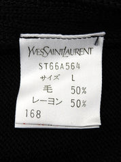 ウールニットジャケット ブラック/ブルー