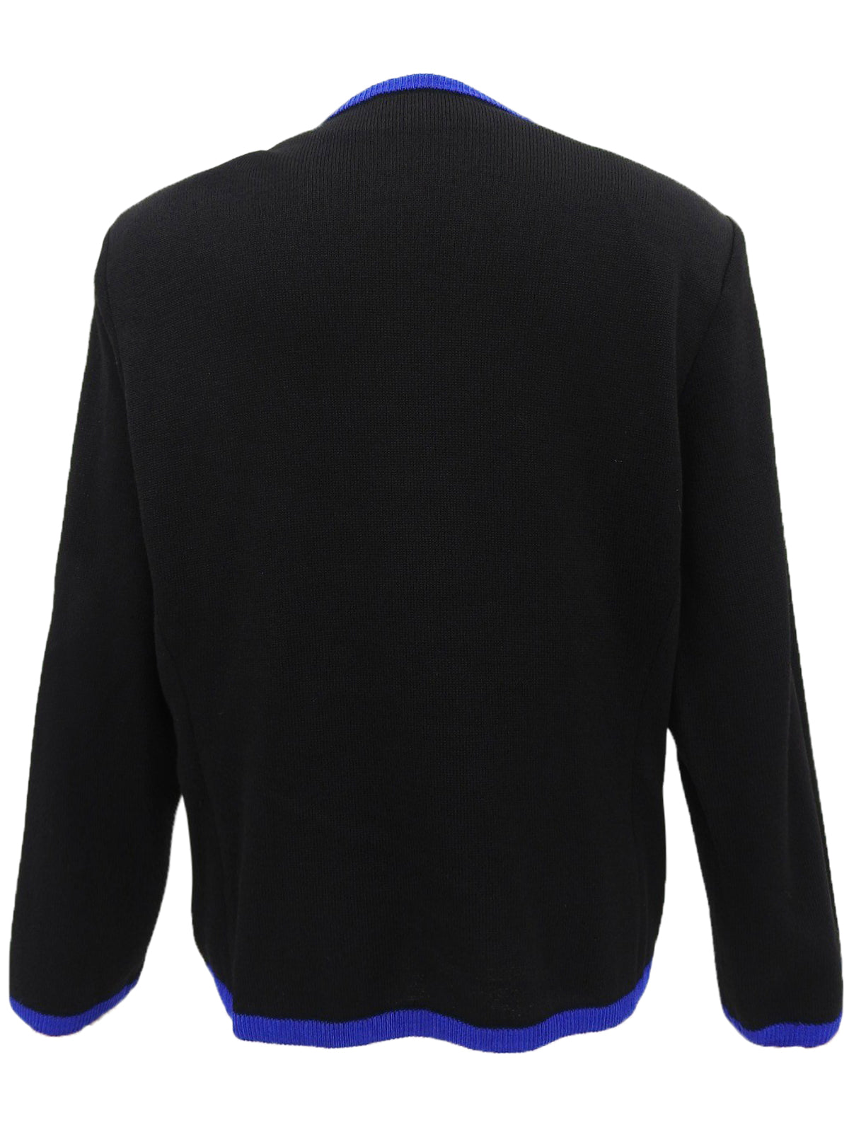 ウールニットジャケット ブラック/ブルー