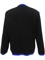 ウールニットジャケット ブラック/ブルー