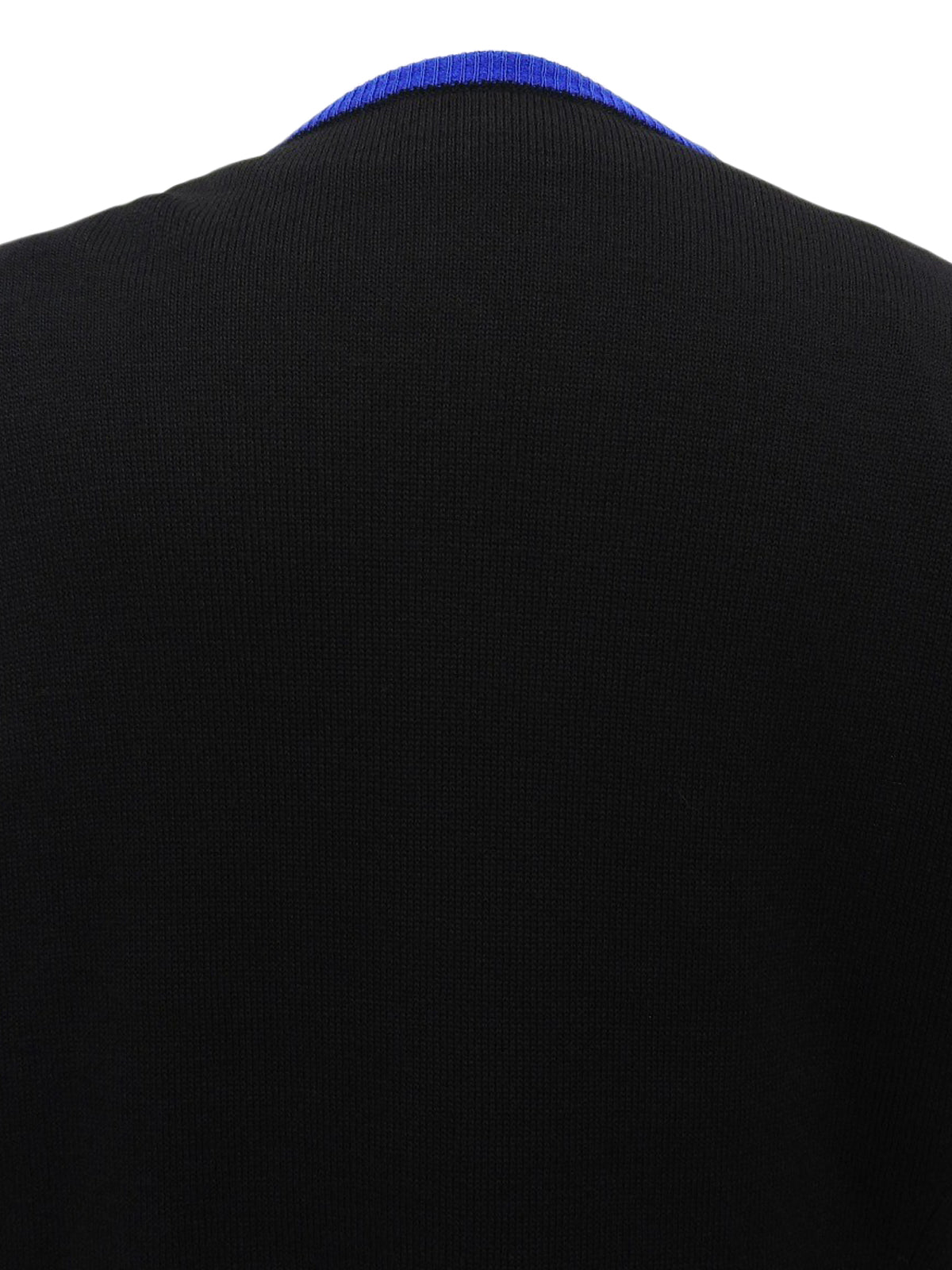 ウールニットジャケット ブラック/ブルー