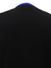 ウールニットジャケット ブラック/ブルー