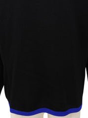 ウールニットジャケット ブラック/ブルー