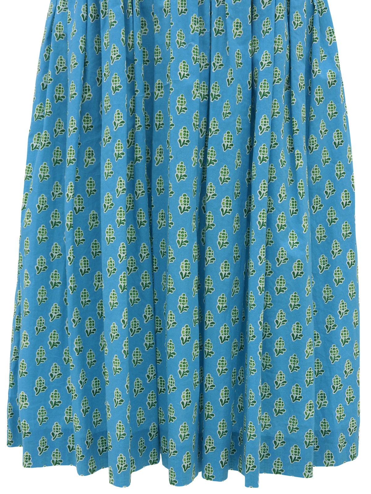 设计图案褶皱短袖连衣裙，浅蓝色