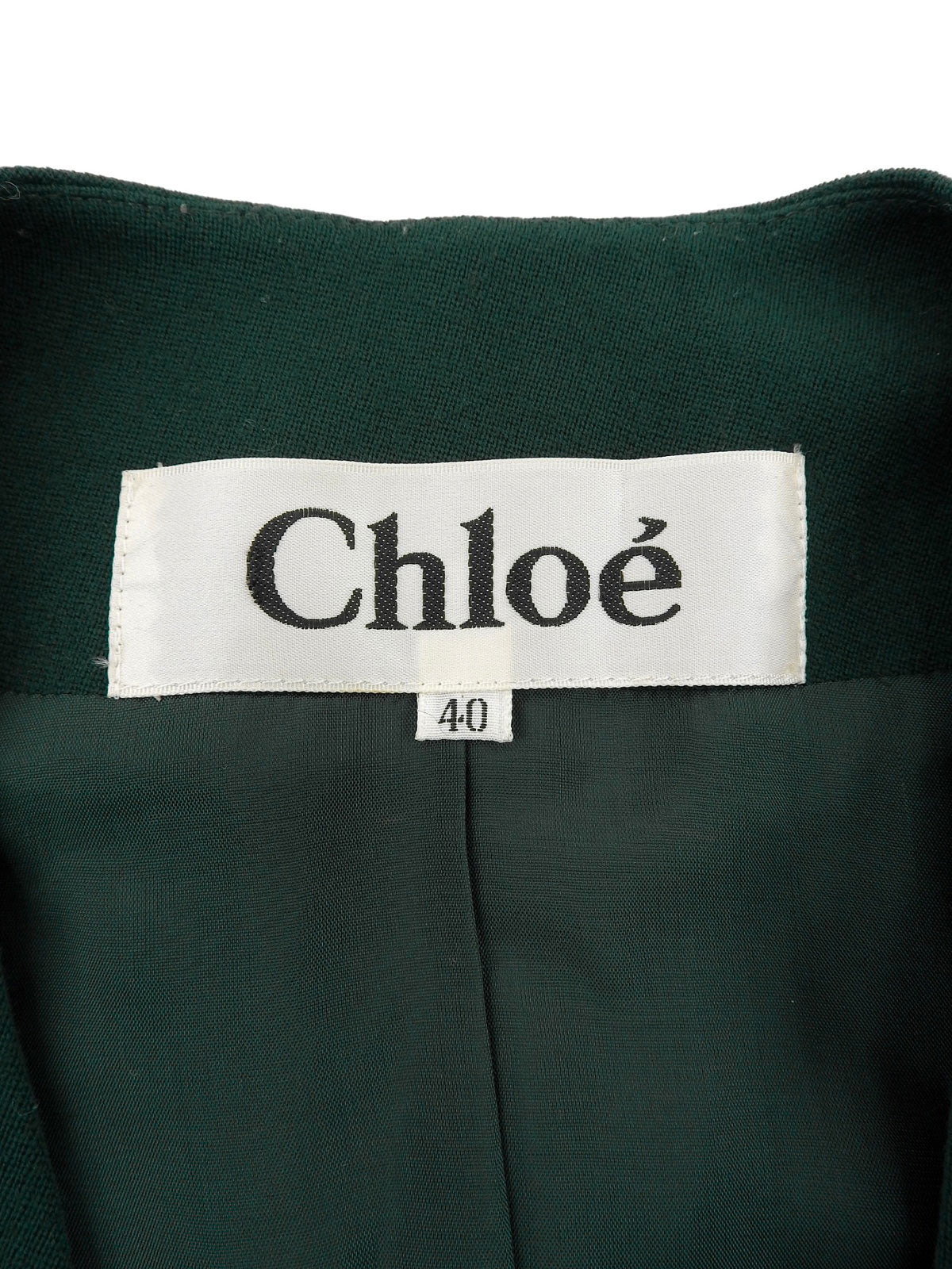 ウールノーカラージャケット グリーン #40