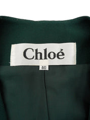 ウールノーカラージャケット グリーン