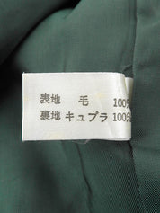 ウールノーカラージャケット グリーン