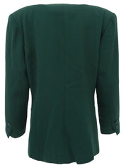 ウールノーカラージャケット グリーン