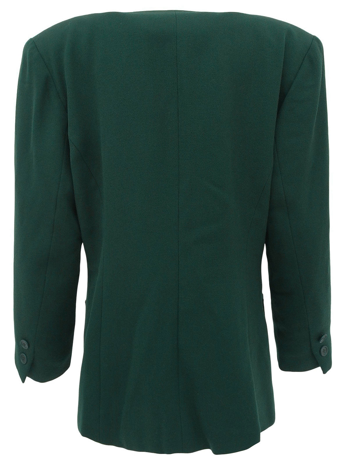 ウールノーカラージャケット グリーン #40