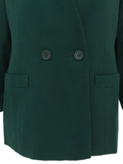 ウールノーカラージャケット グリーン