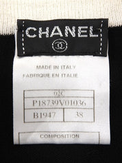 2002 Bicolor CC Mark Plate Cardigan Black/White