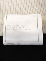 2002 Bicolor CC Mark Plate Cardigan Black/White