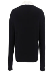 2002 Bicolor CC Mark Plate Cardigan Black/White