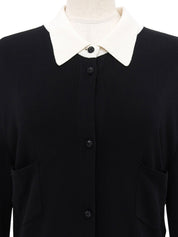 2002 Bicolor CC Mark Plate Cardigan Black/White