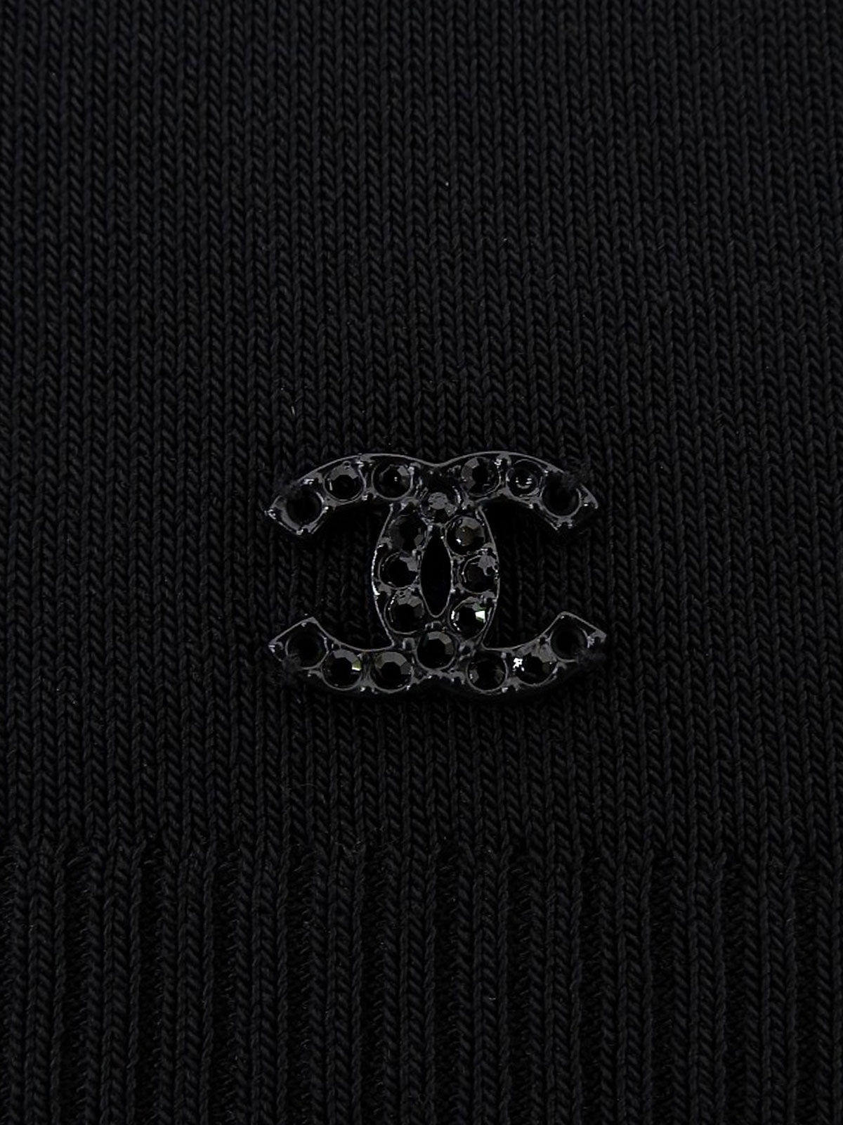 2002 Bicolor CC Mark Plate Cardigan Black/White