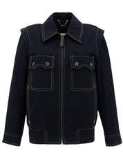 2006 Stitch Design Zip-Up Blouson Navy
