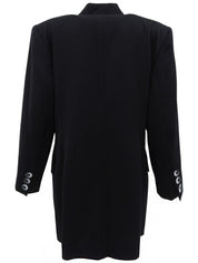 ウールダブルブレストジャケット ブラック