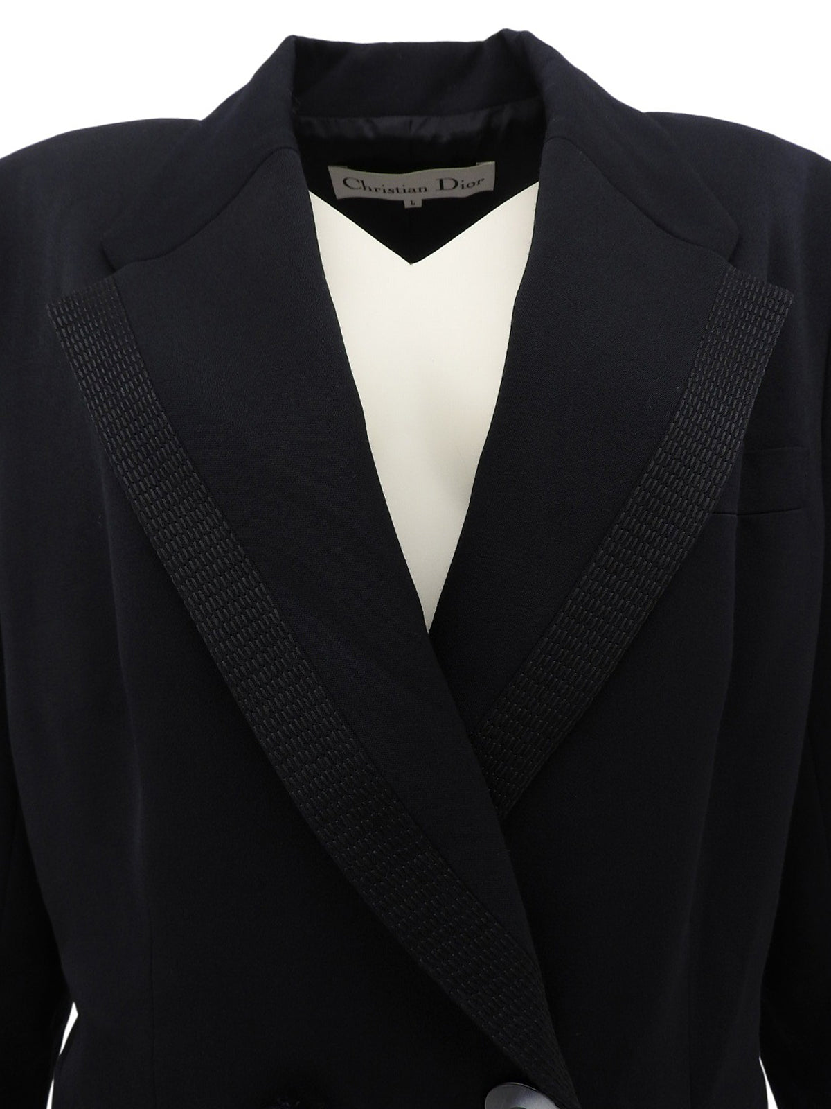 ウールダブルブレストジャケット ブラック