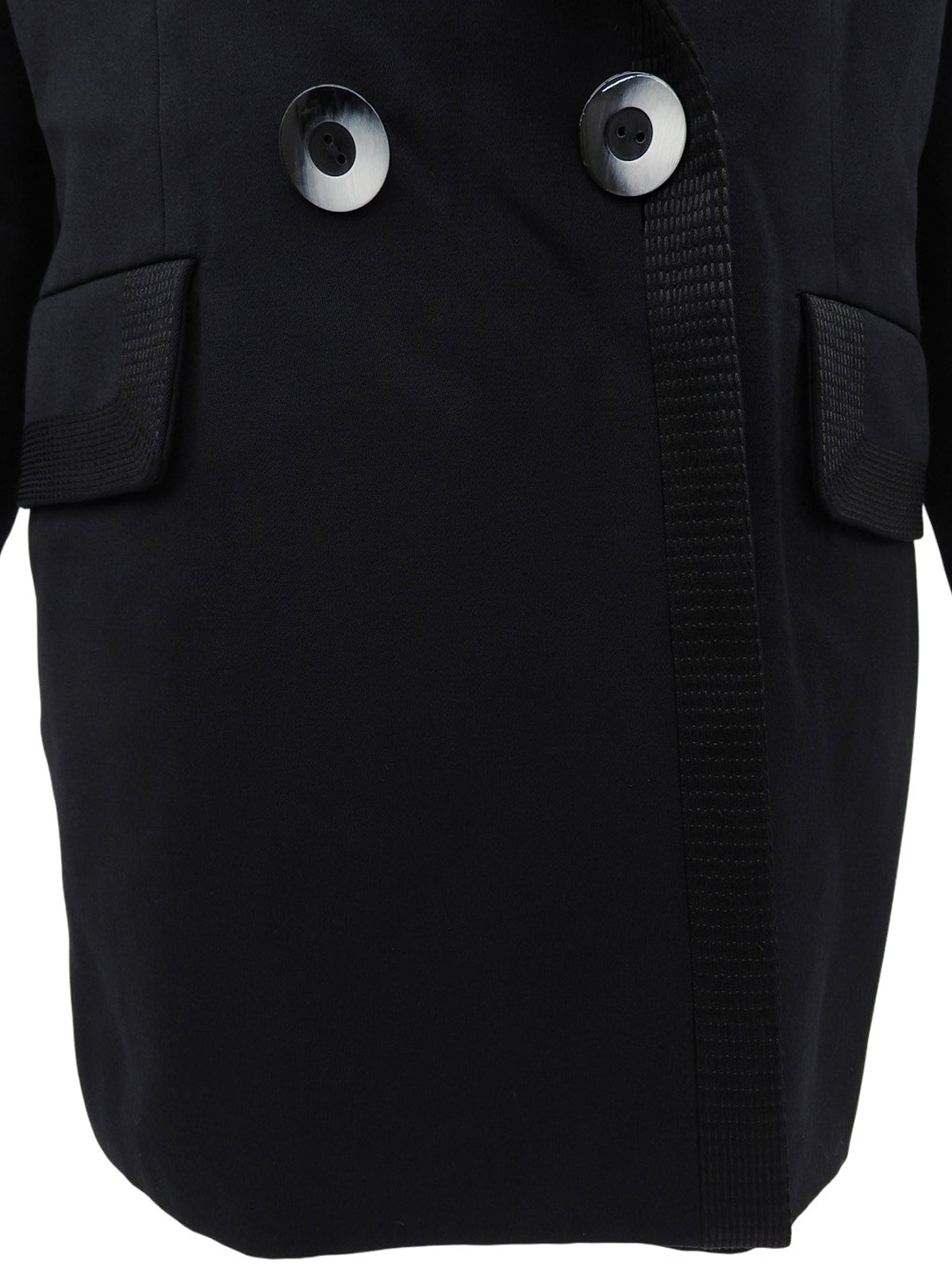 ウールダブルブレストジャケット ブラック