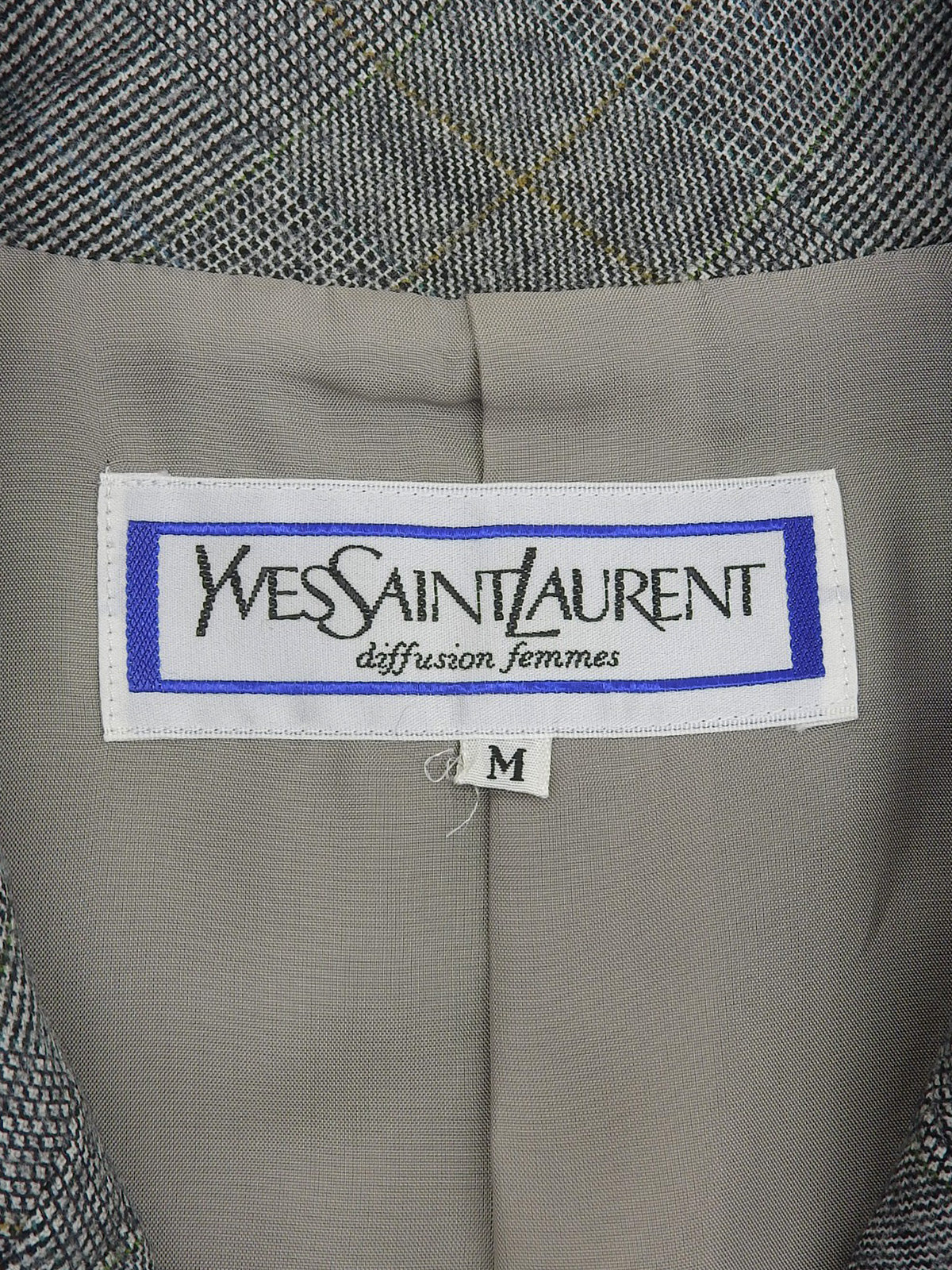 Houndstooth Pattern Double-Breasted Set in Gray