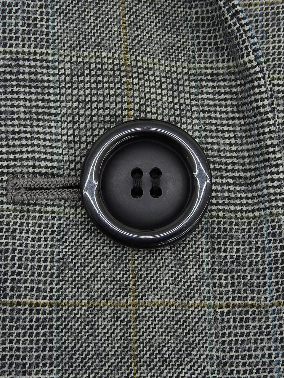 Houndstooth Pattern Double-Breasted Set in Gray