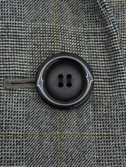 Houndstooth Pattern Double-Breasted Set in Gray