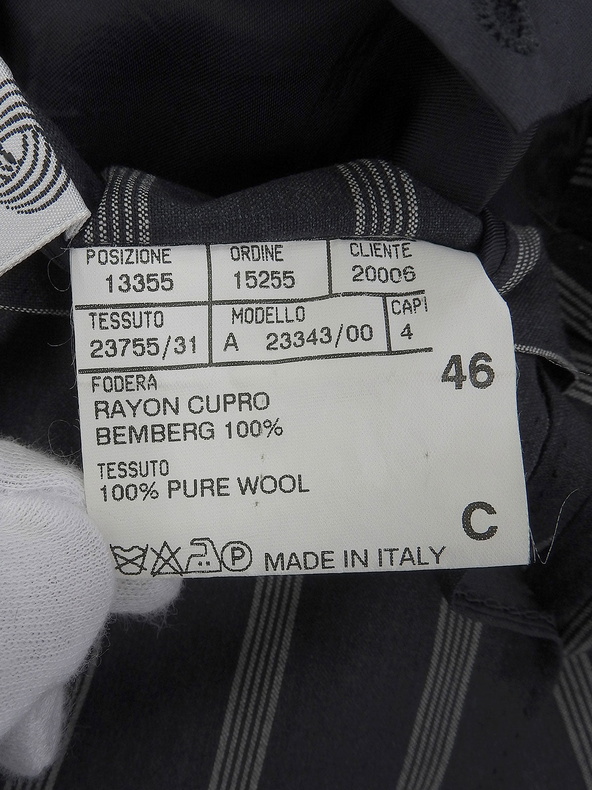 ストライプパターンジャケット ネイビー/ホワイト