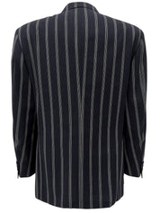 ストライプパターンジャケット ネイビー/ホワイト