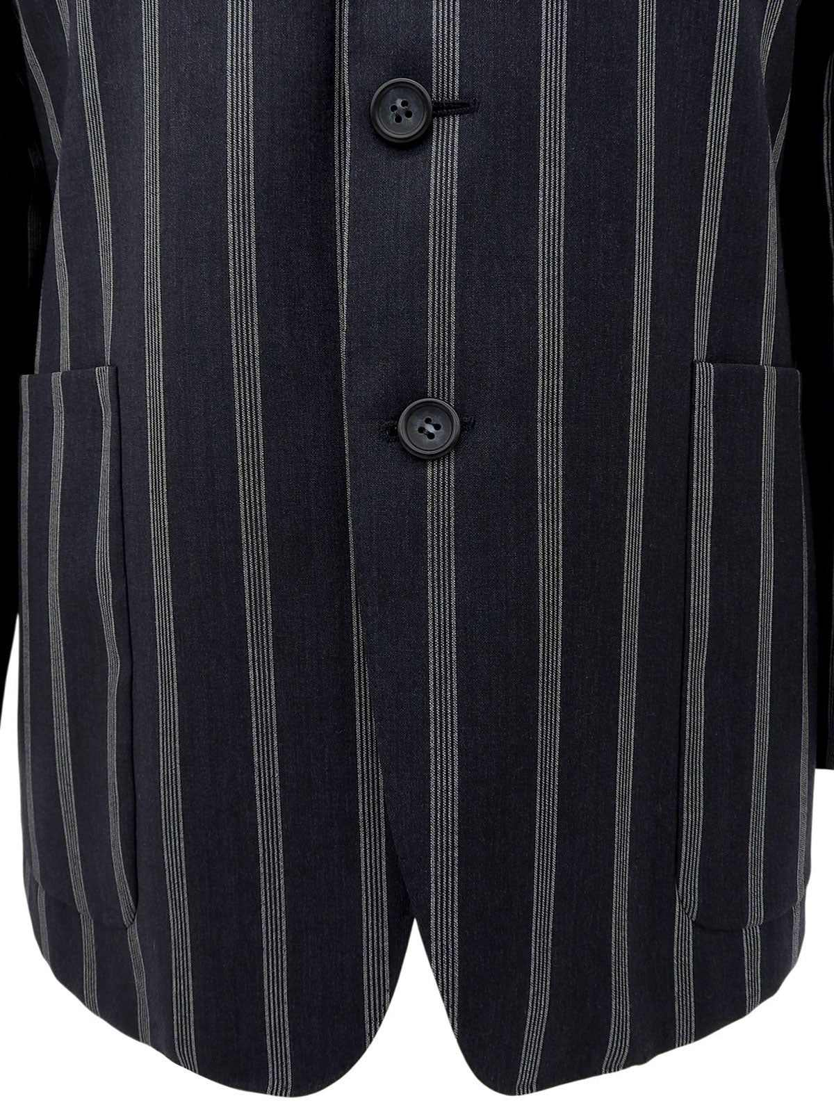 ストライプパターンジャケット ネイビー/ホワイト