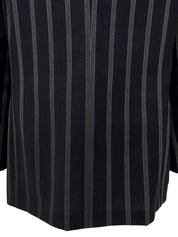 ストライプパターンジャケット ネイビー/ホワイト