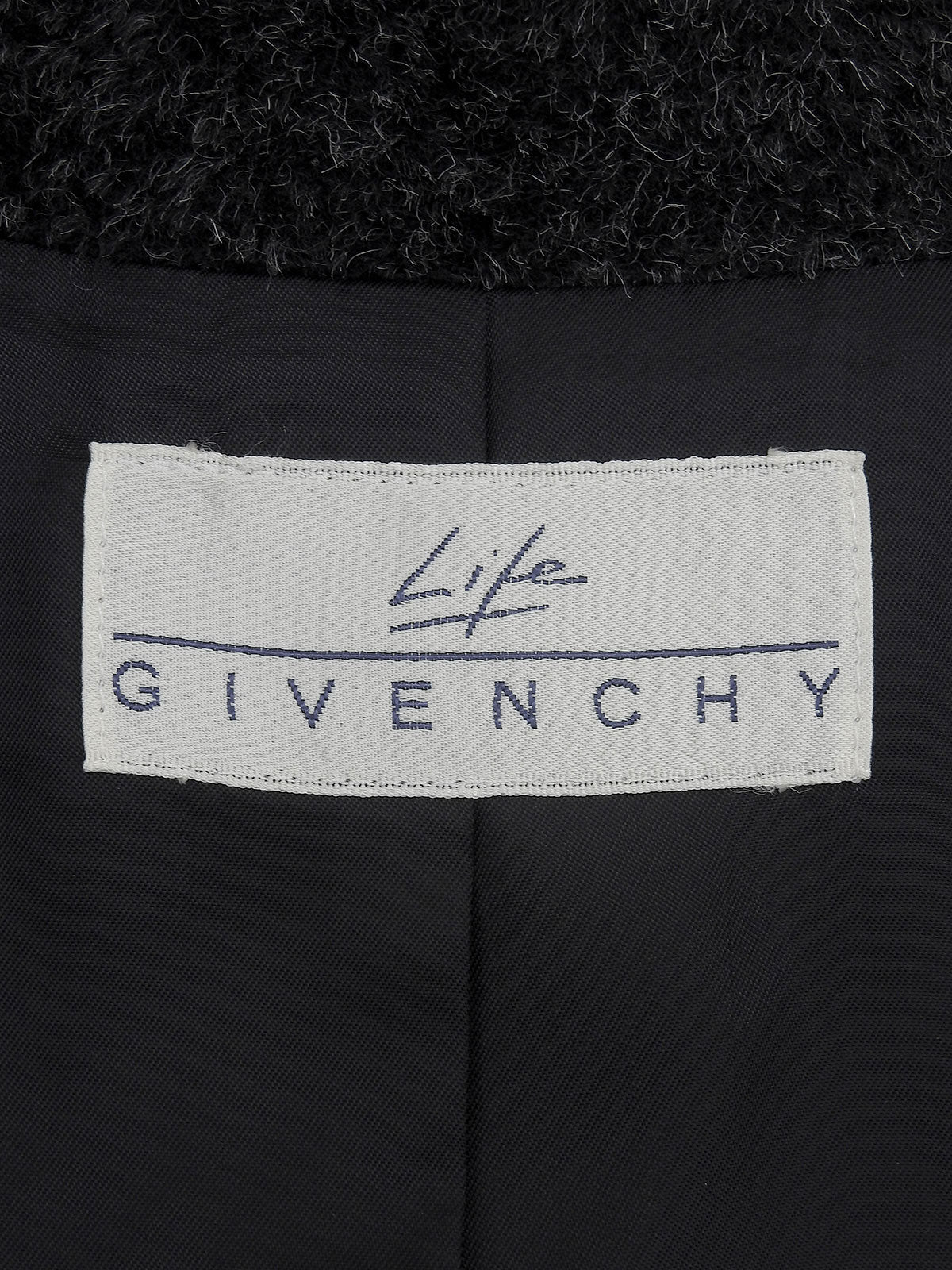 ウールビッグカラーダブルブレストコート ブラック