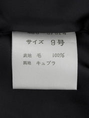 ウールビッグカラーダブルブレストコート #9ブラック
