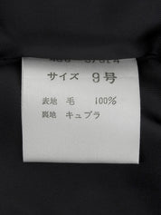 ウールビッグカラーダブルブレストコート ブラック