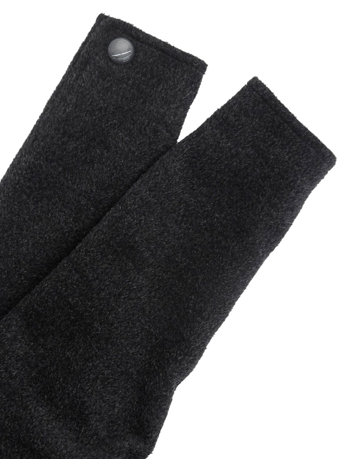 Wool big collar double-breasted coat in black