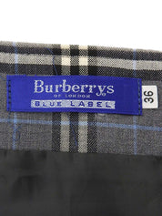 Check Pattern Pleated Mini Skirt in Gray