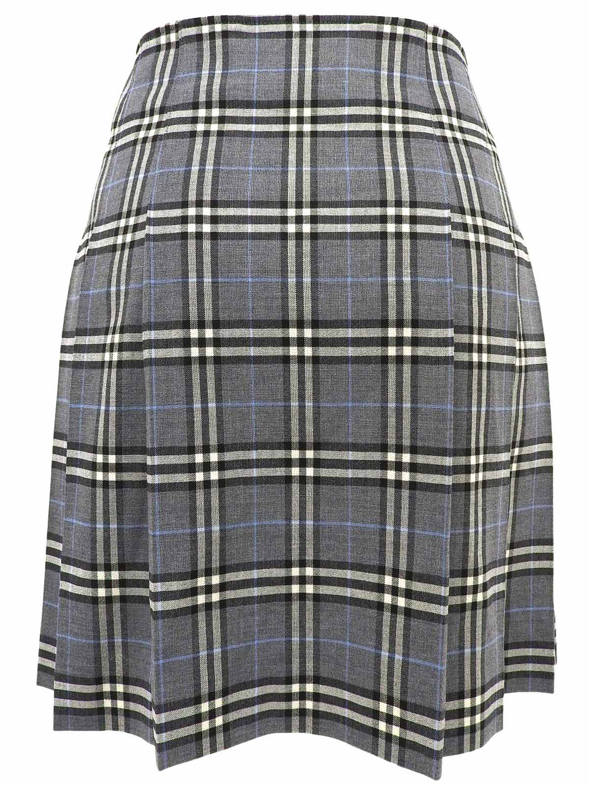 Check Pattern Pleated Mini Skirt in Gray