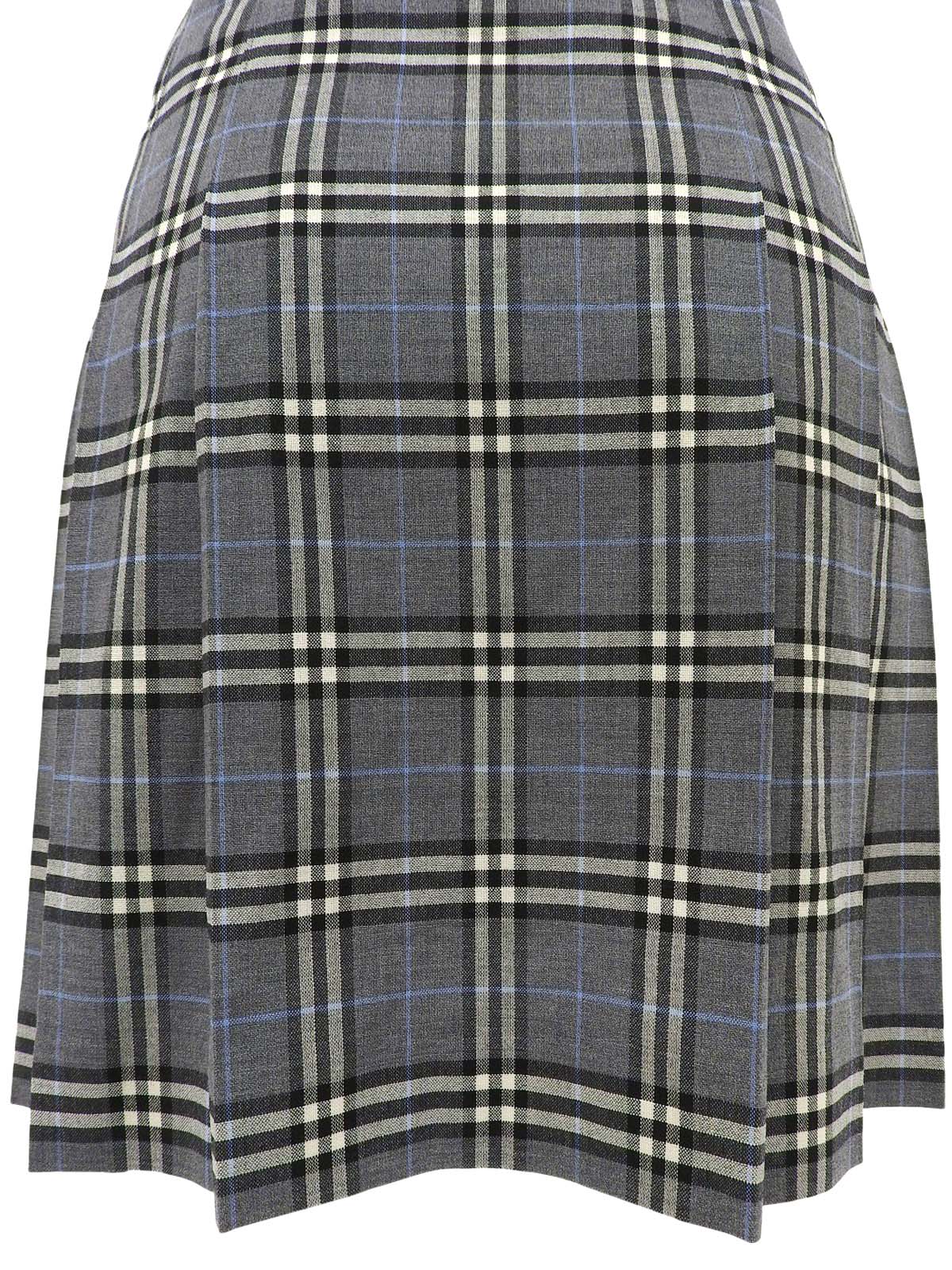 Check Pattern Pleated Mini Skirt in Gray