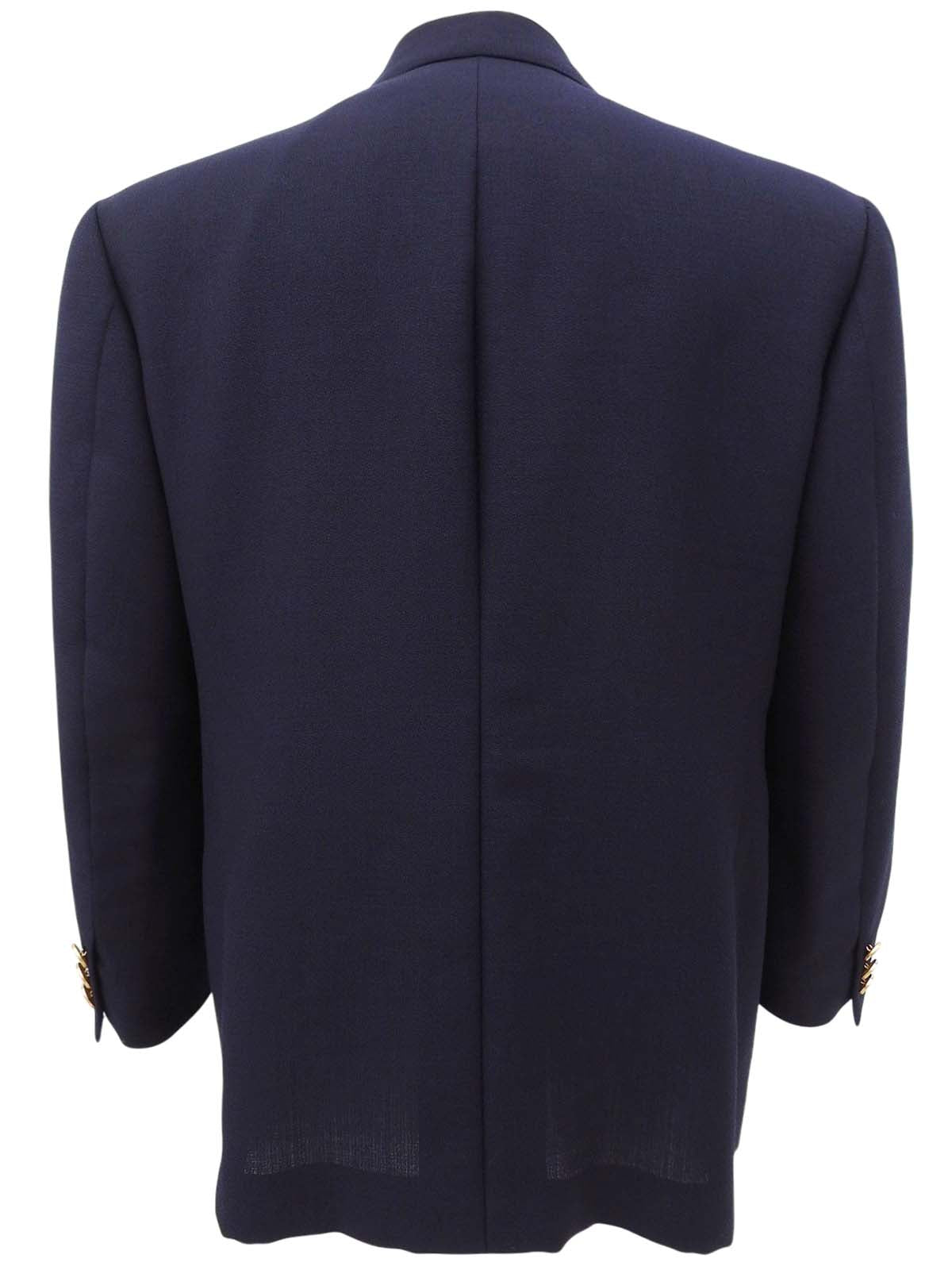 ロゴボタンダブルブレストブレザー ネイビー