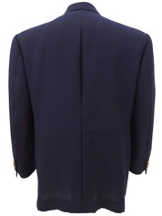 ロゴボタンダブルブレストブレザー ネイビー