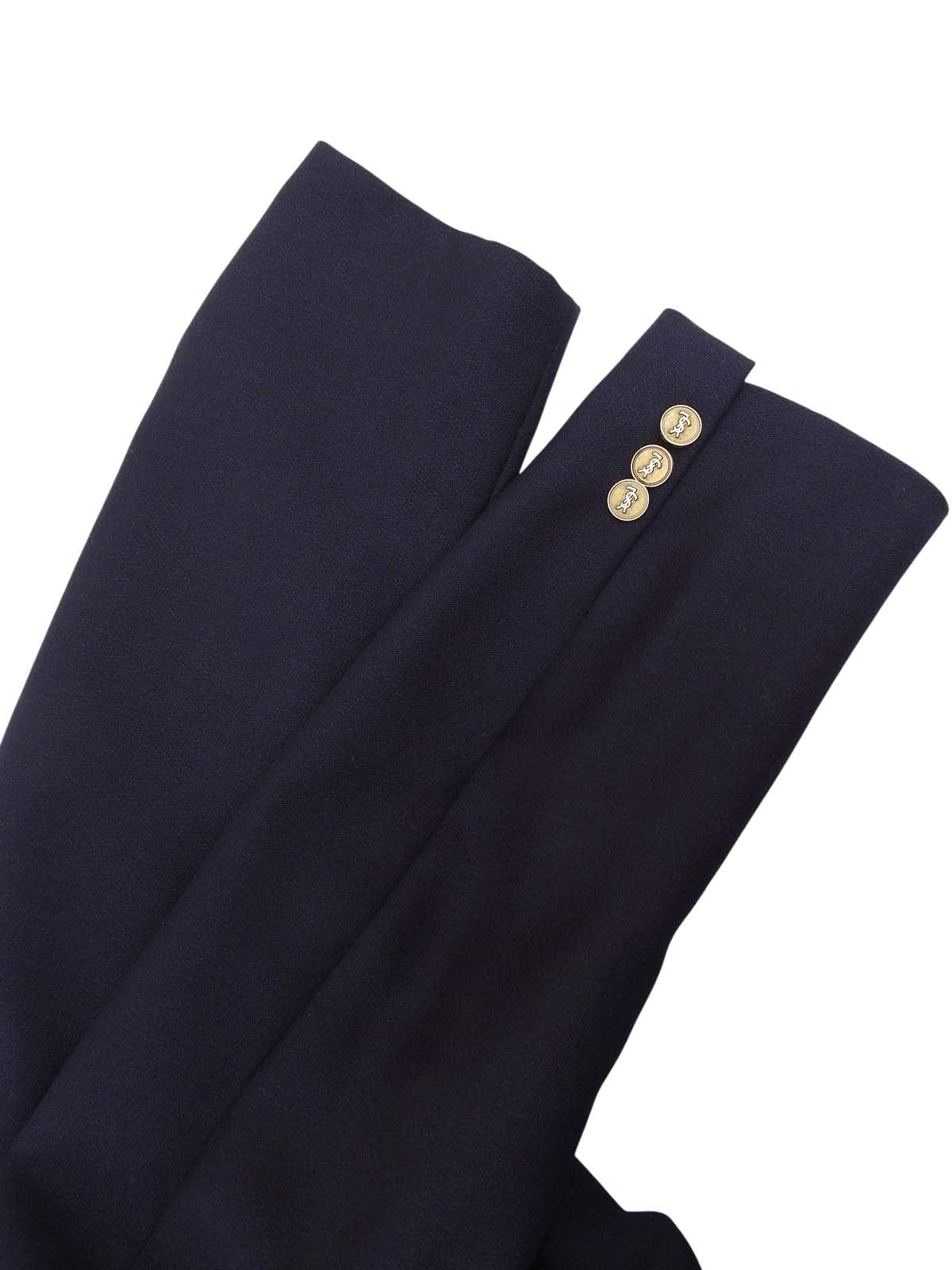 ロゴボタンダブルブレストブレザー ネイビー