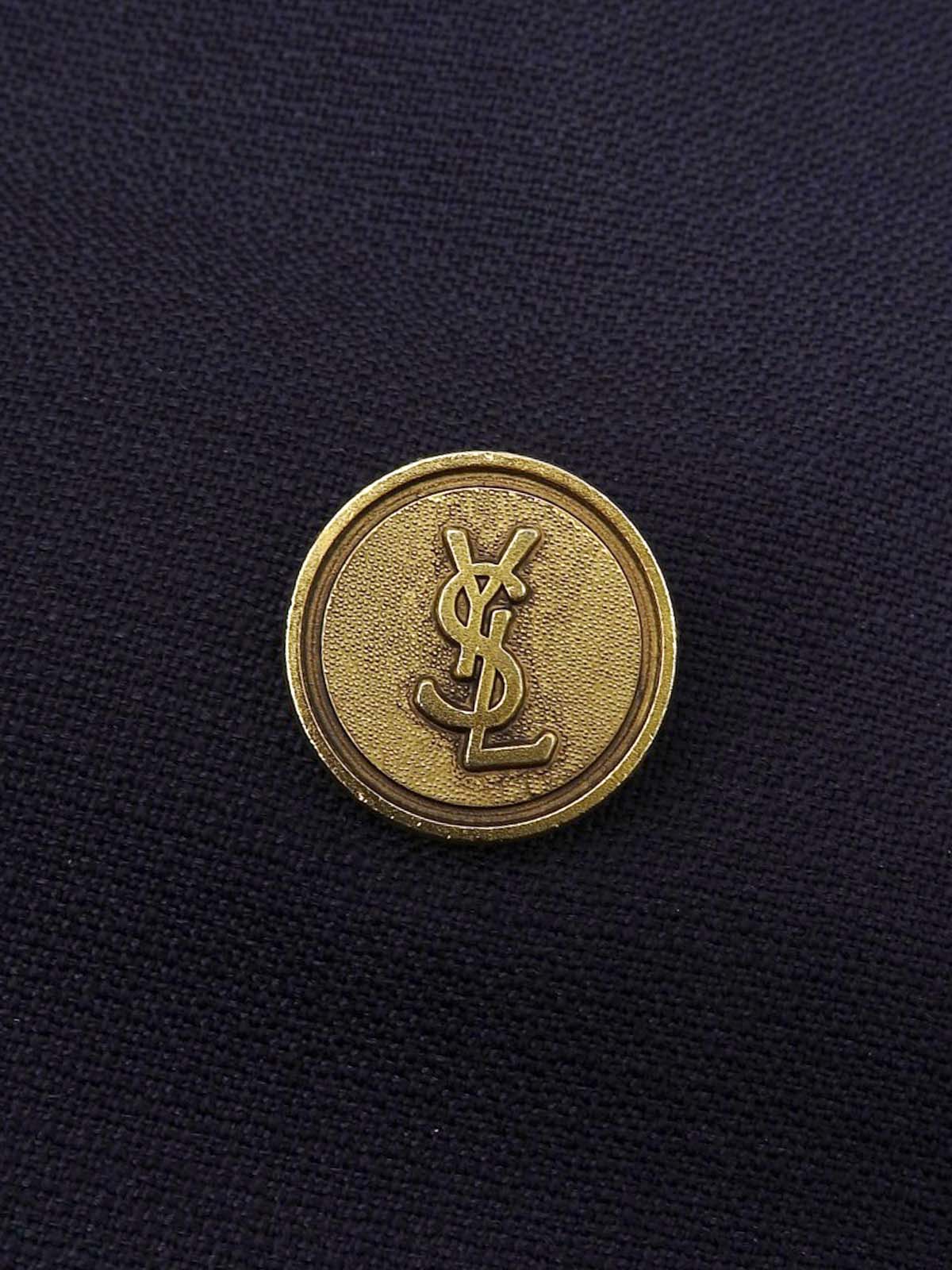 ロゴボタンダブルブレストブレザー ネイビー