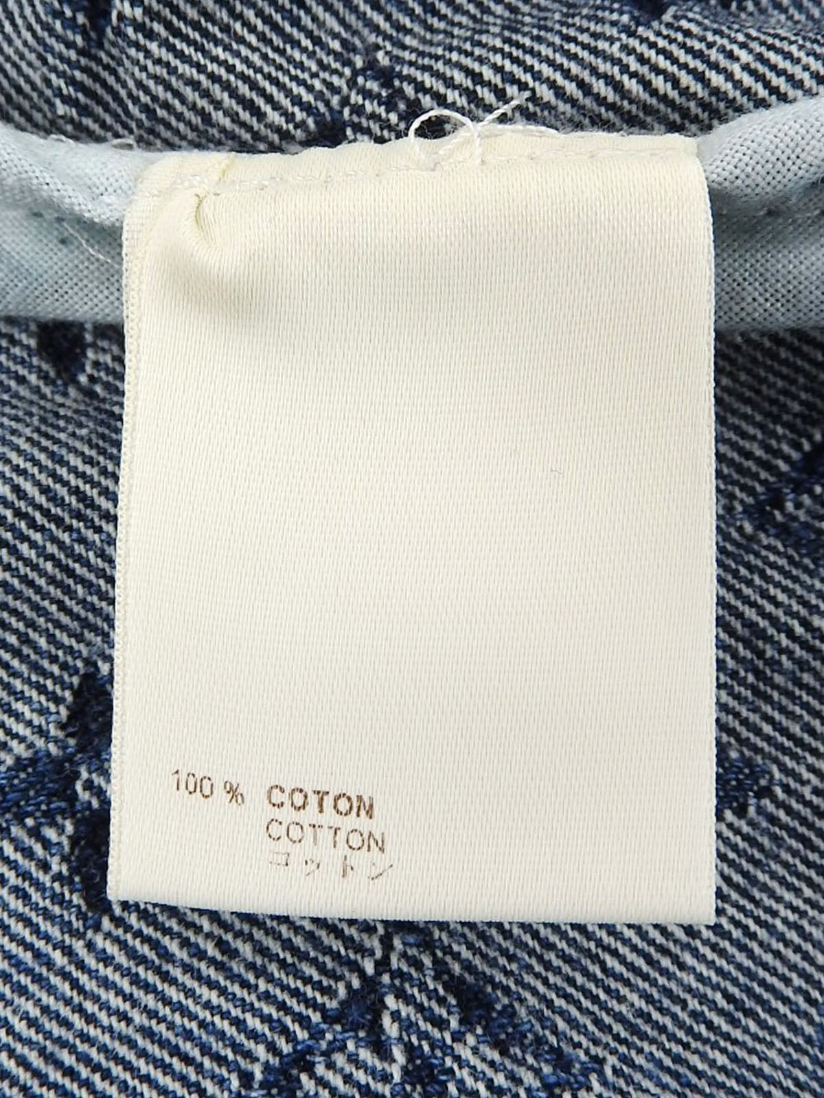 Denim Monogram Pattern Double-Breasted Jacket Blue/Black