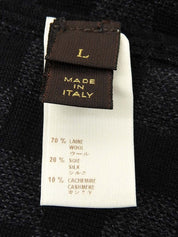 ロゴジップアップニットカーディガン ブラック