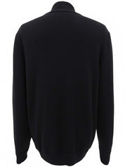 ロゴジップアップニットカーディガン ブラック