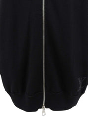 ロゴジップアップニットカーディガン ブラック