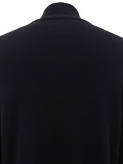 ロゴジップアップニットカーディガン ブラック