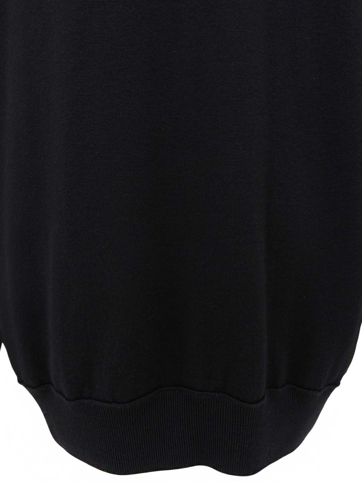 ロゴジップアップニットカーディガン ブラック