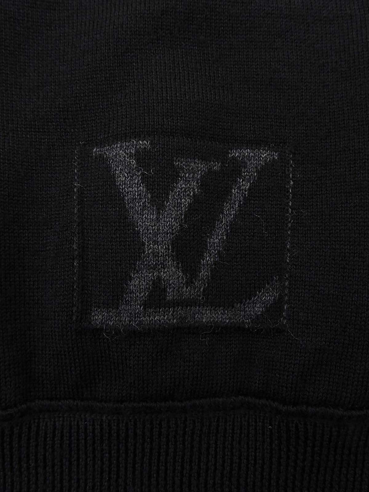 Logo Zip-Up Knit Cardigan in Black